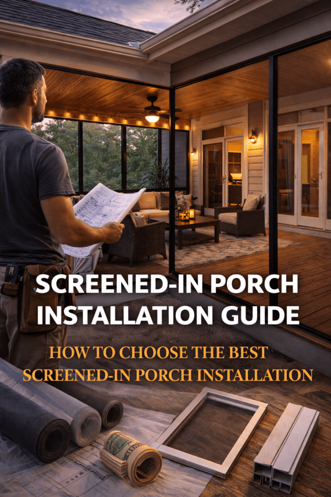 screened-in porch installation guide