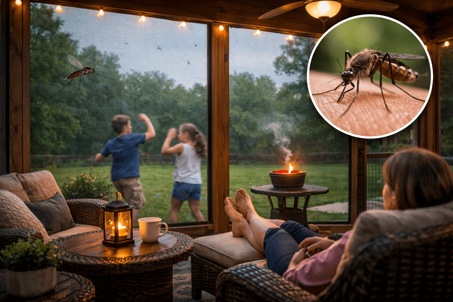 Screened Porch Mosquito Protection