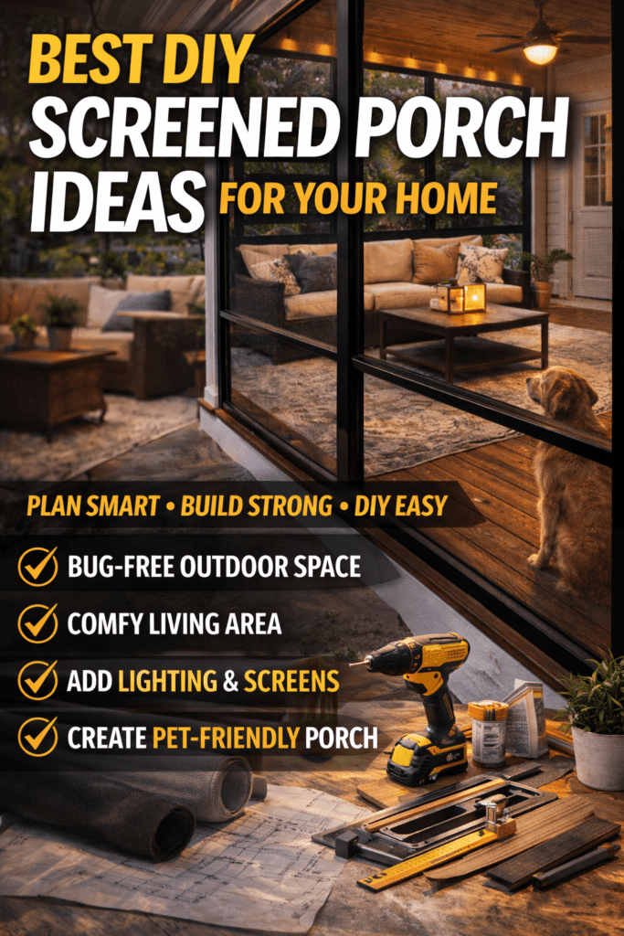 DIY Screened Porch Ideas