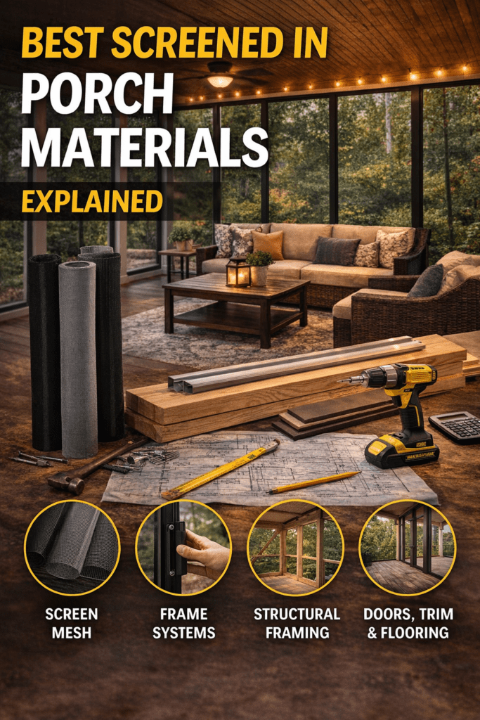Screened-In Porch Materials