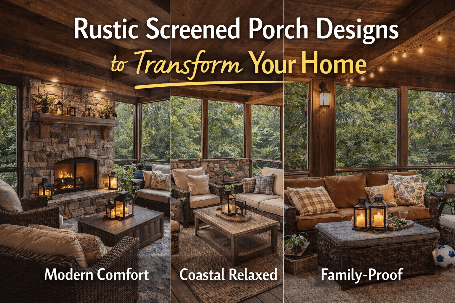 Screened porch design