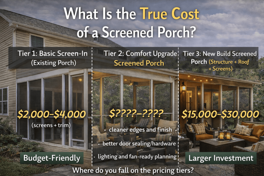 Cost of Screened porch