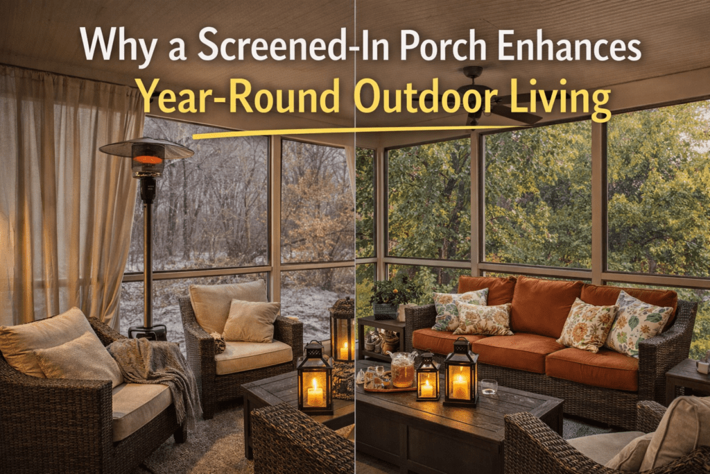 Screened in porch