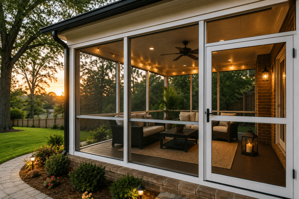 screened-in porch