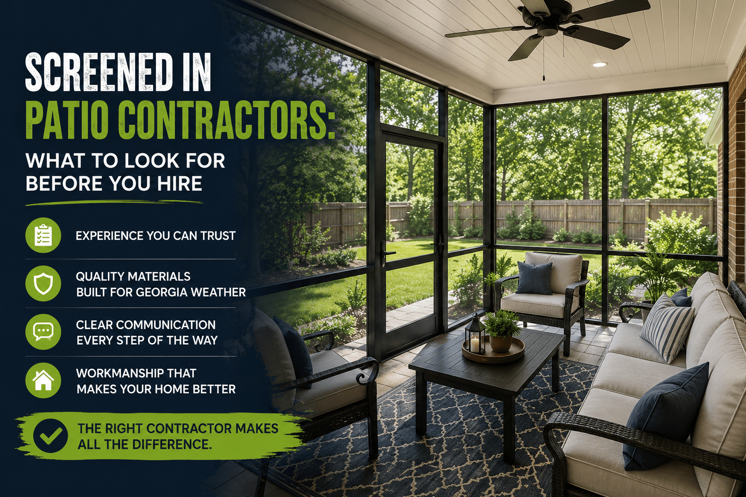 screened porch installation