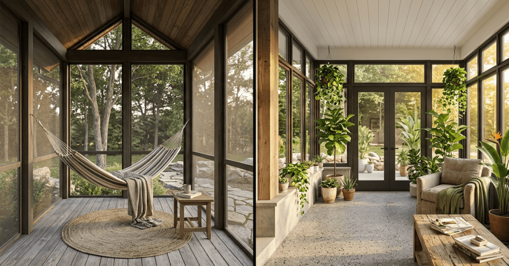 Screened Porch vs. Sunroom: What's Actually Different