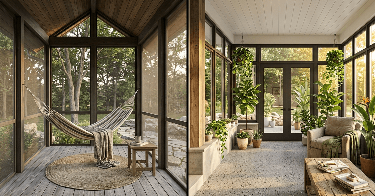 Screened Porch vs. Sunroom: What's Actually Different
