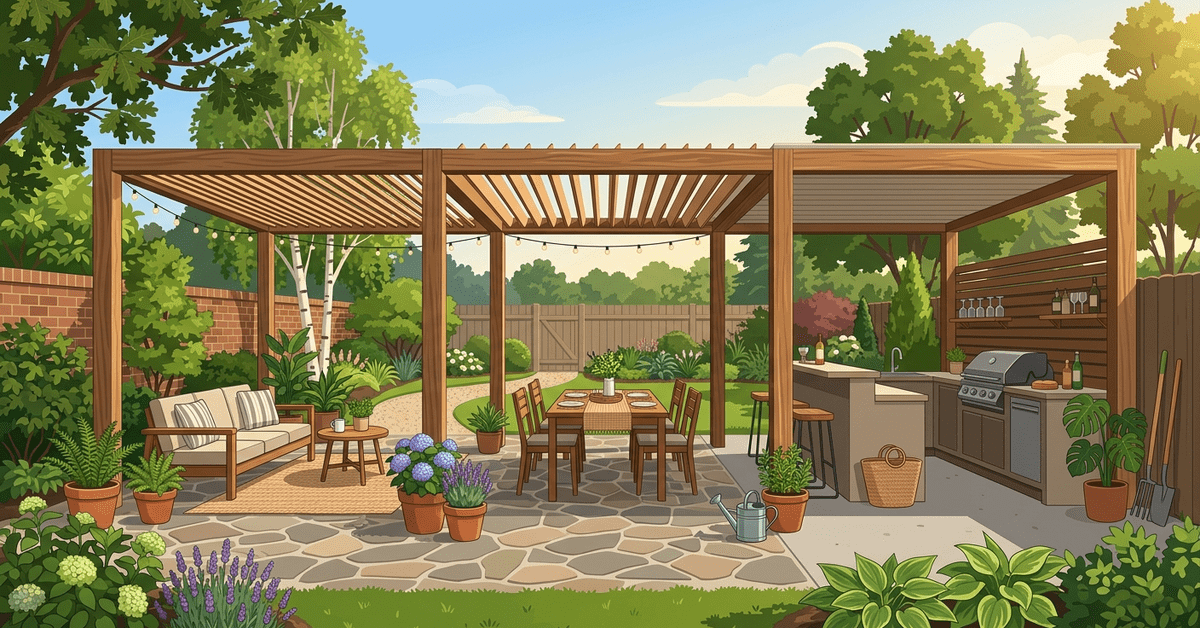 Pergola Roof Options: Open Lattice, Louvered, or Solid Cover